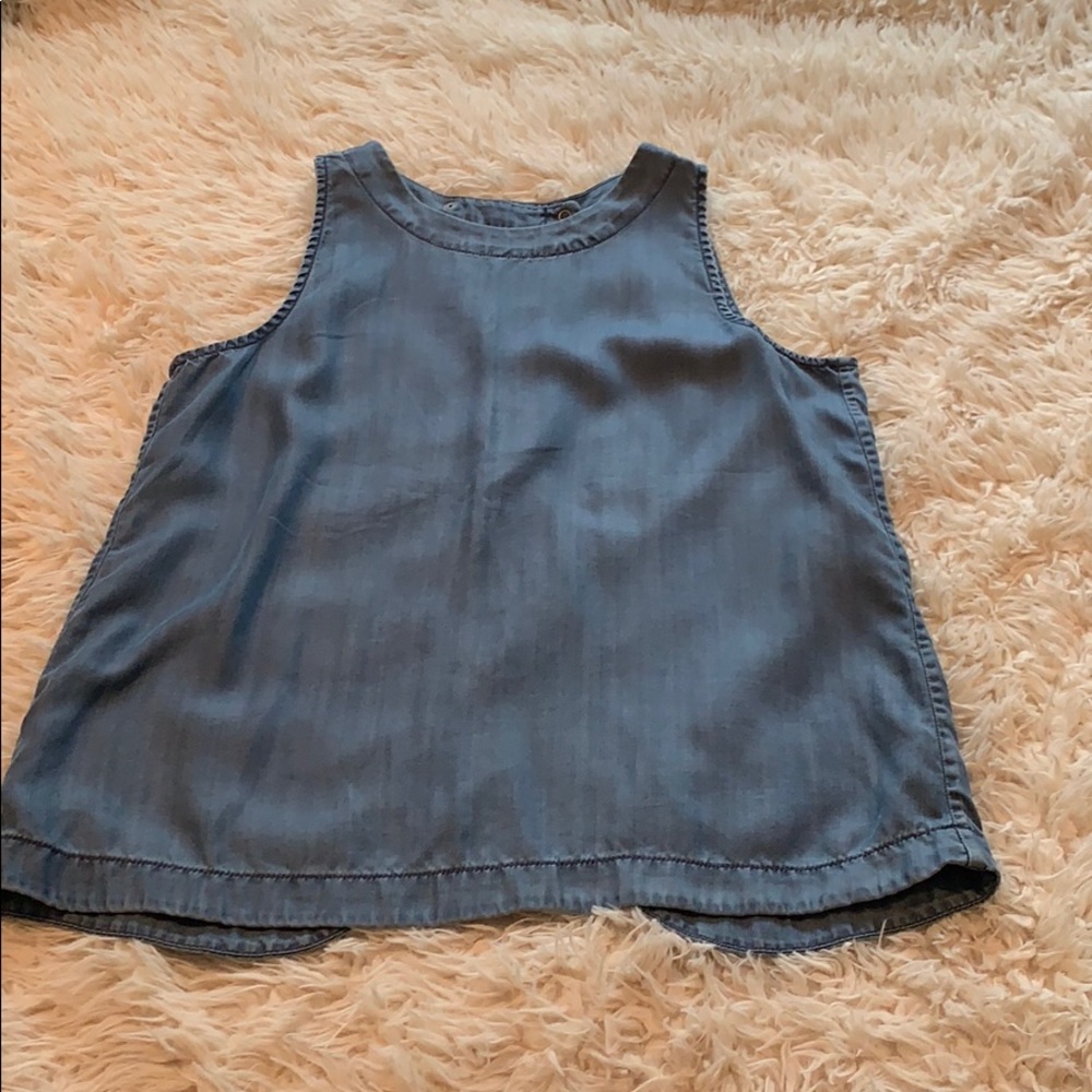 Gap Chambray Open Back Top